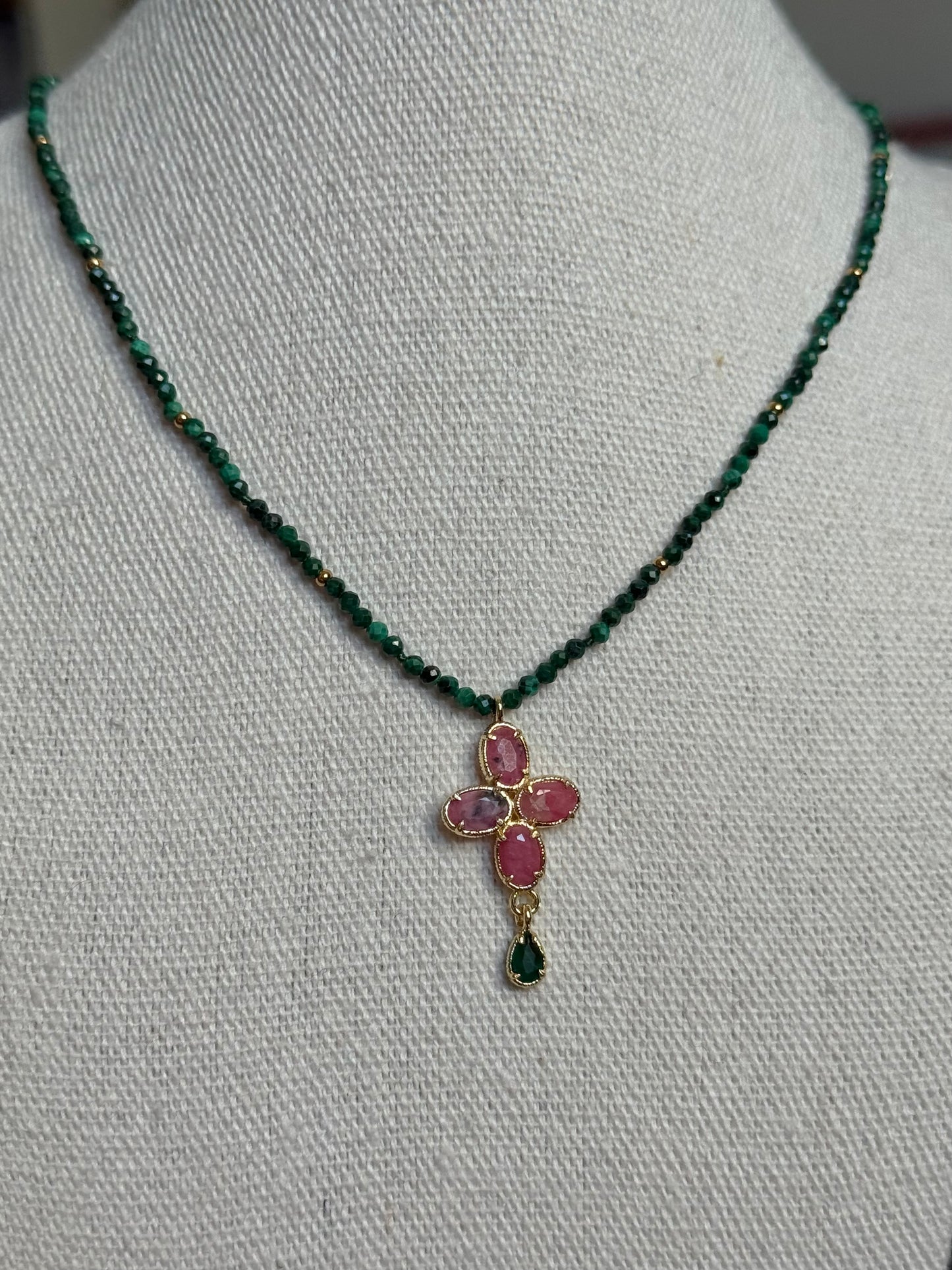 Collier Maria rhodochrosite