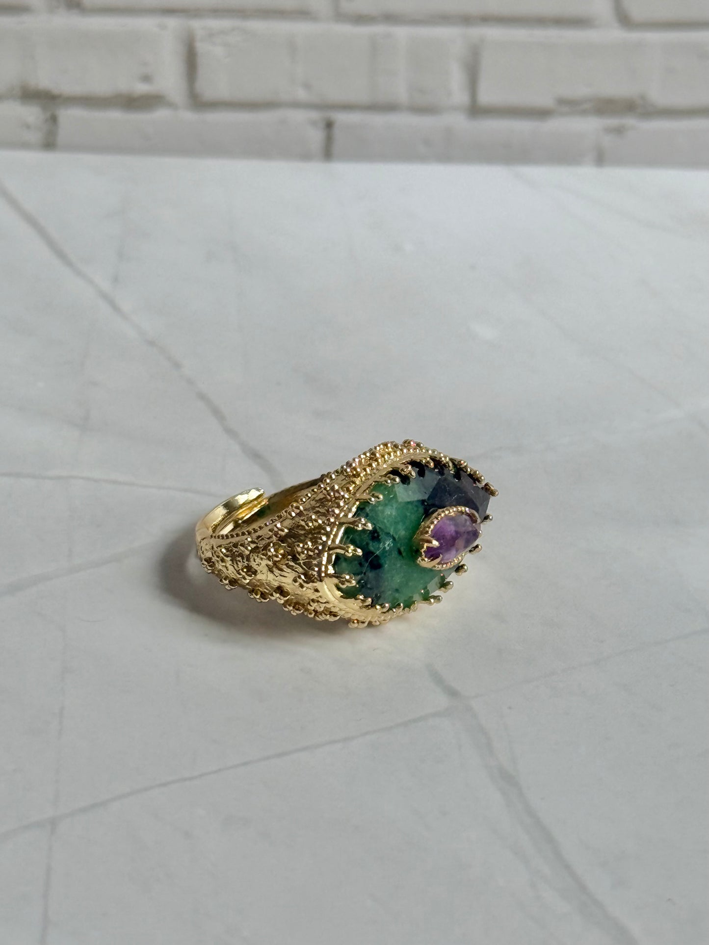 Bague Rachel rubis zoïsite