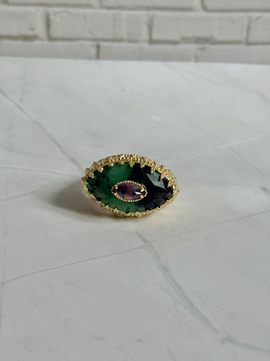 Bague Rachel rubis zoïsite