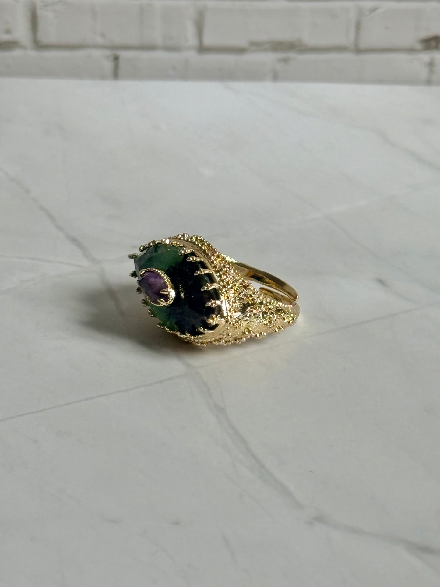 Bague Rachel rubis zoïsite