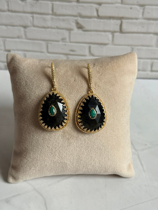Boucles d'oreilles Joséphine labradorite