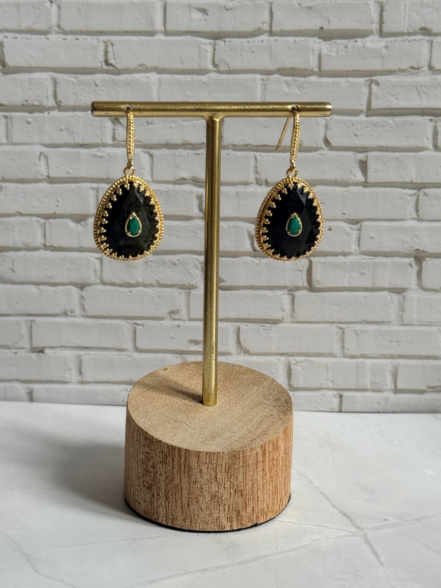 Boucles d'oreilles Joséphine labradorite