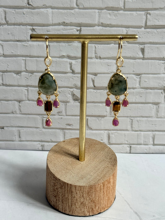 Boucles d'oreilles Lyana labradorite
