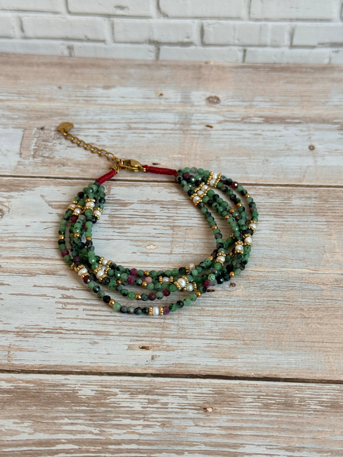 Bracelet Nour rubis zoïsites