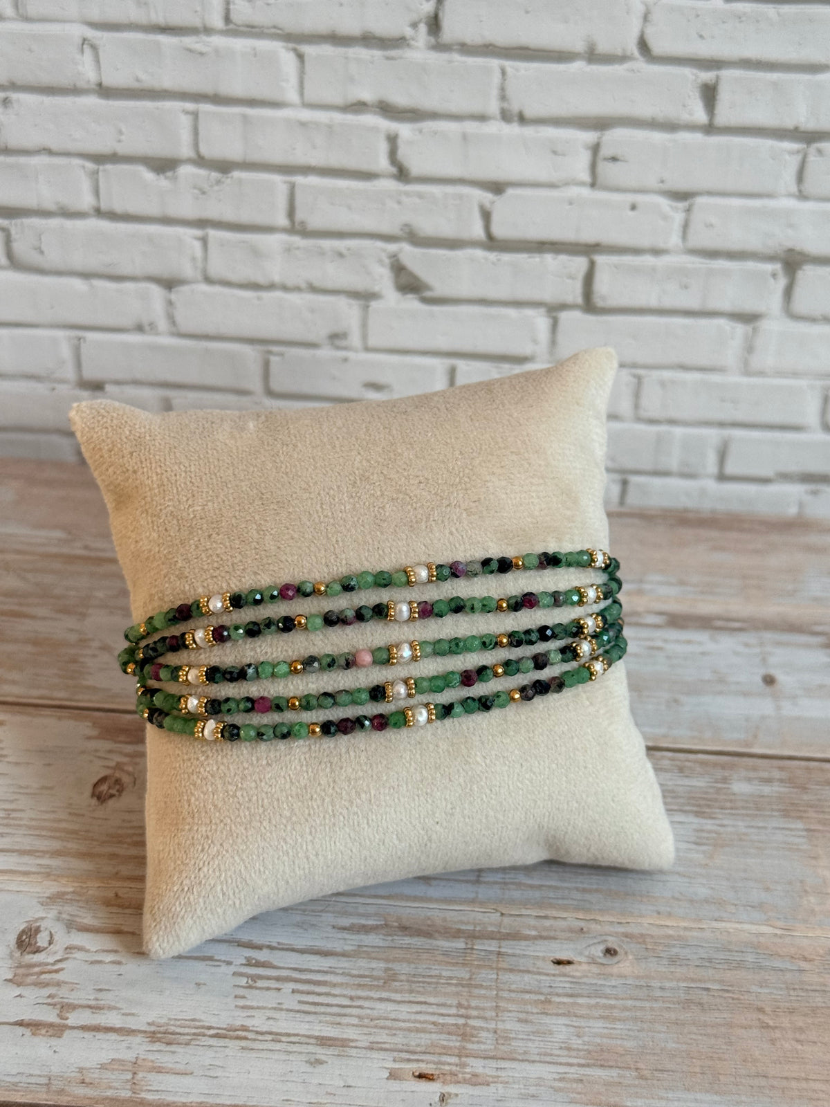 Bracelet Nour rubis zoïsites