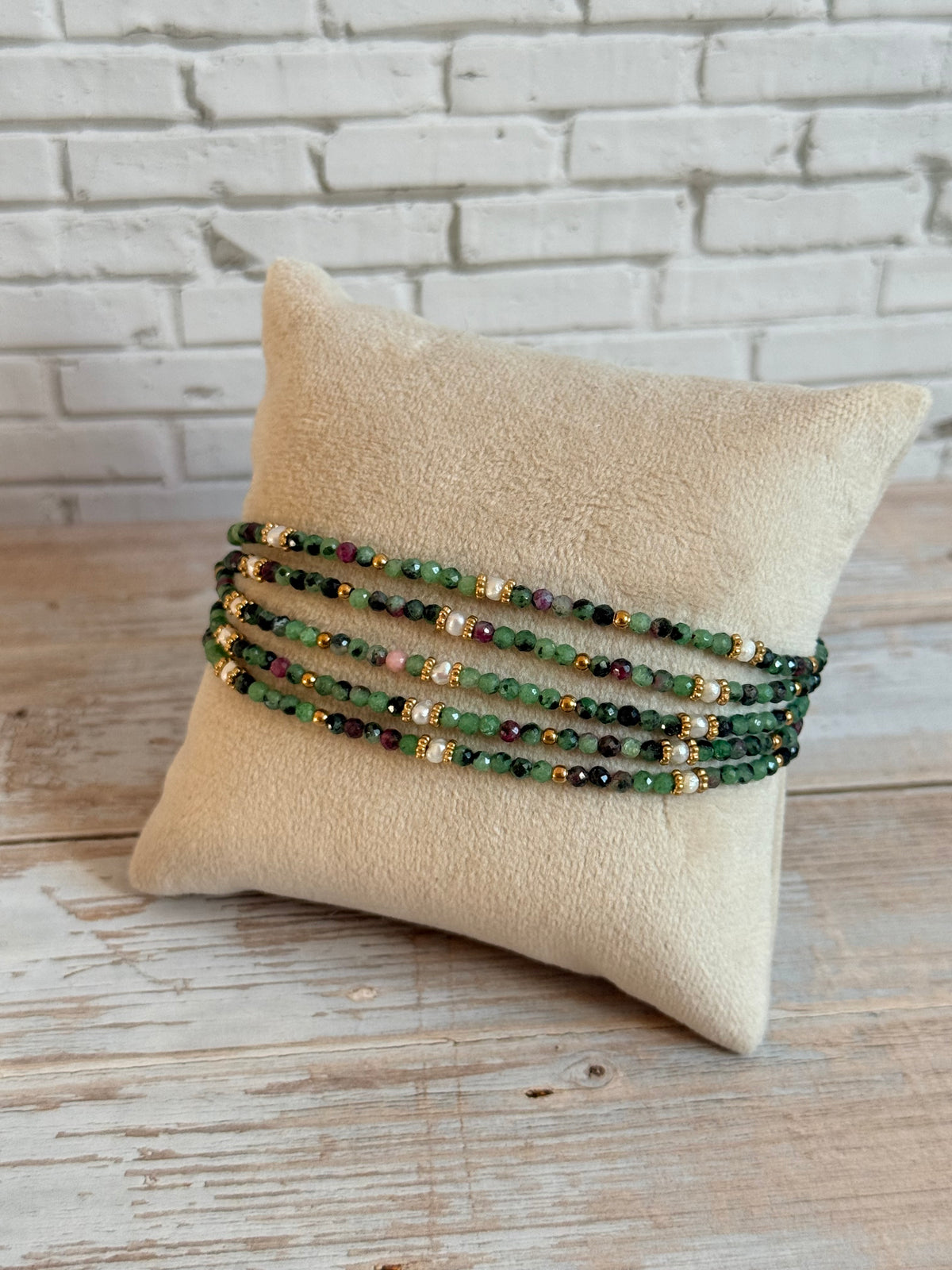 Bracelet Nour rubis zoïsites