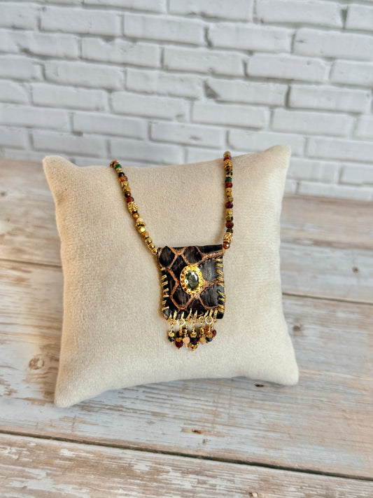 Collier Alix marron