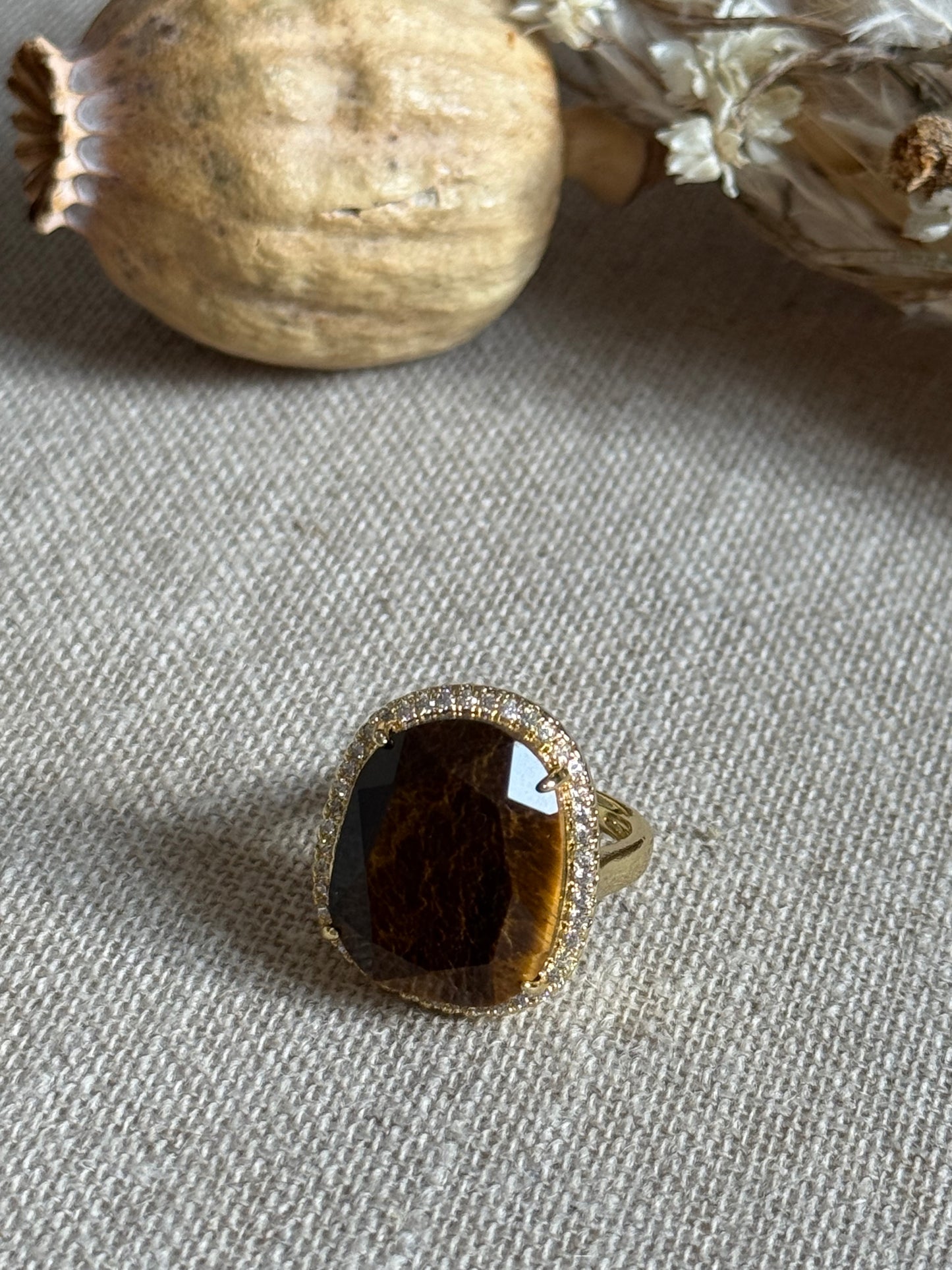 Bague Sixtine oeil de tigre