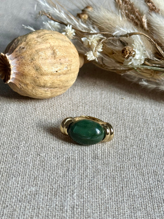 Bague Zoé jaspe vert