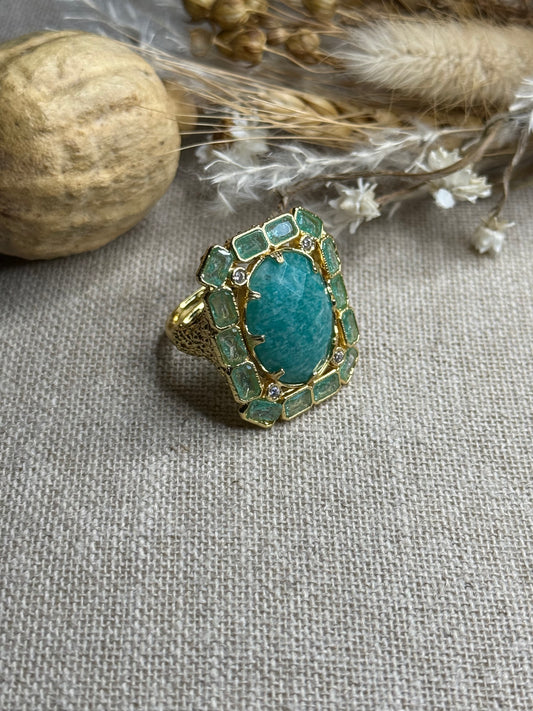 Bague Deborah amazonite