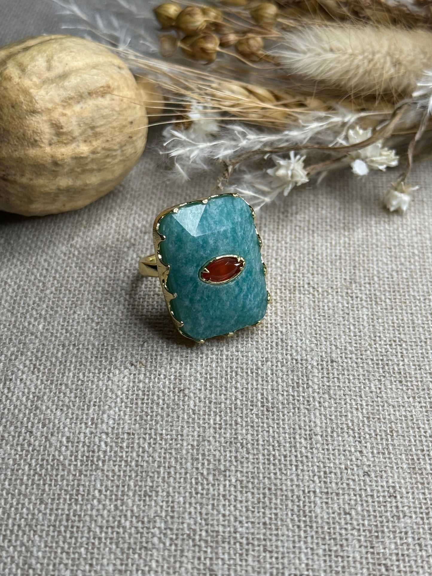Bague Shiraz amazonite