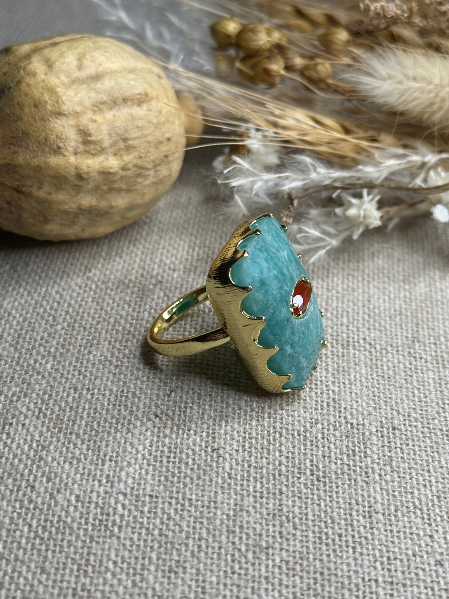 Bague Shiraz amazonite