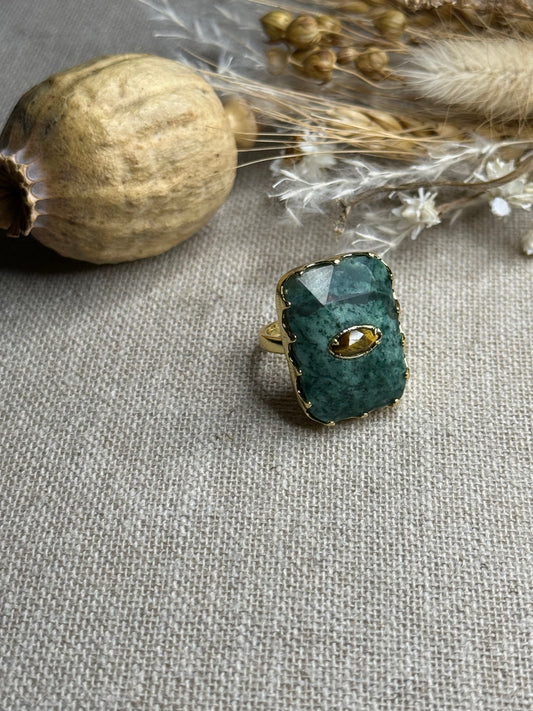 Bague Shiraz jade africain