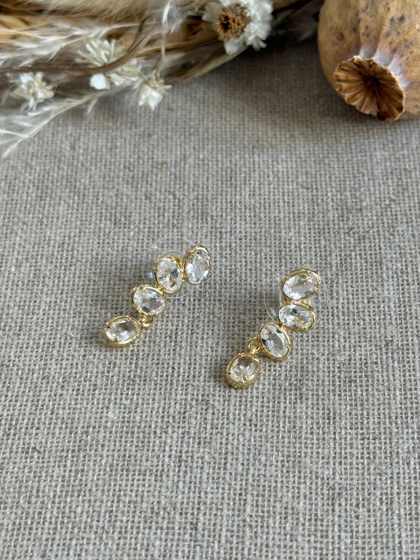 Boucles d'oreilles Monica cristal