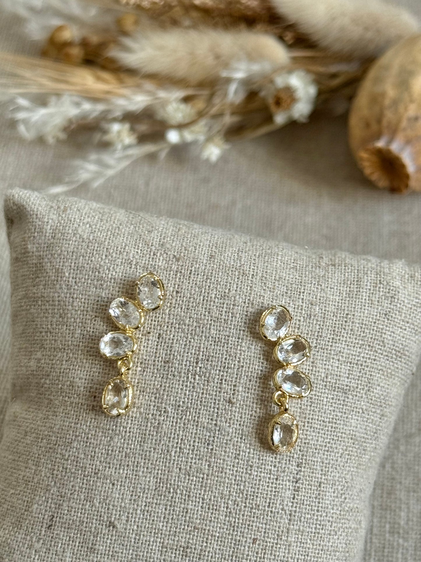 Boucles d'oreilles Monica cristal