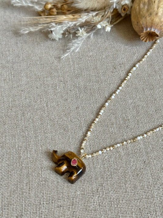 Collier Apolline oeil de tigre