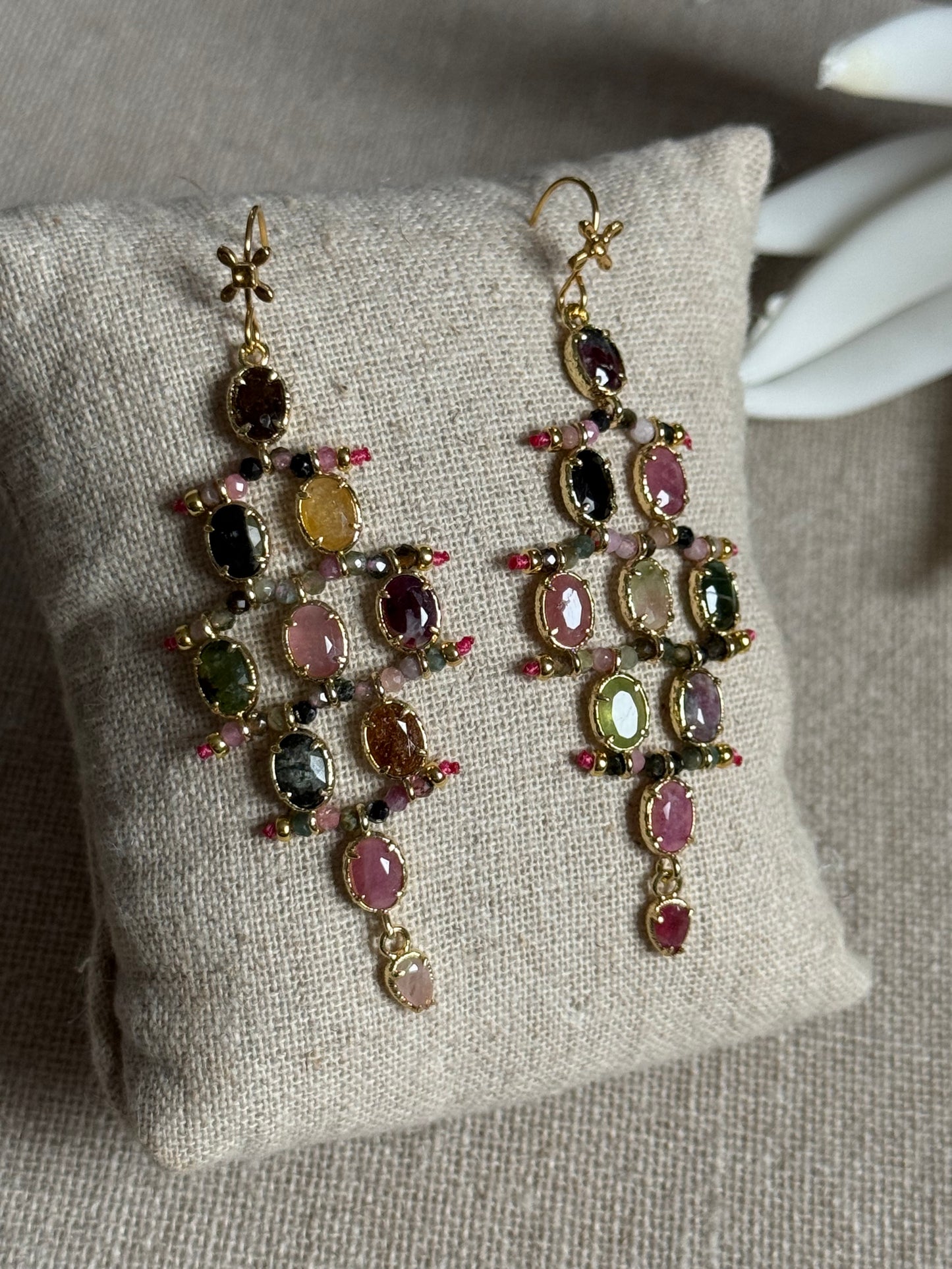 Boucles d'oreilles Matilda tourmalines