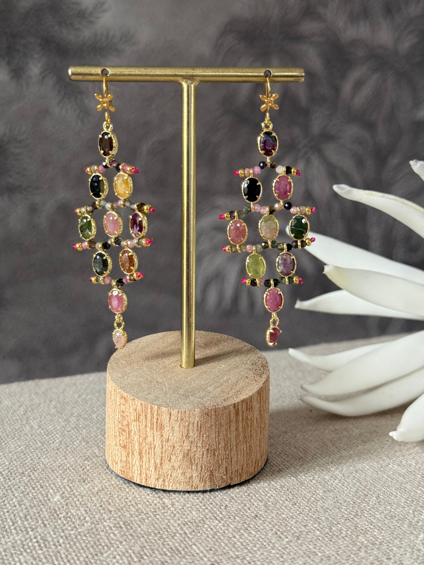 Boucles d'oreilles Matilda tourmalines