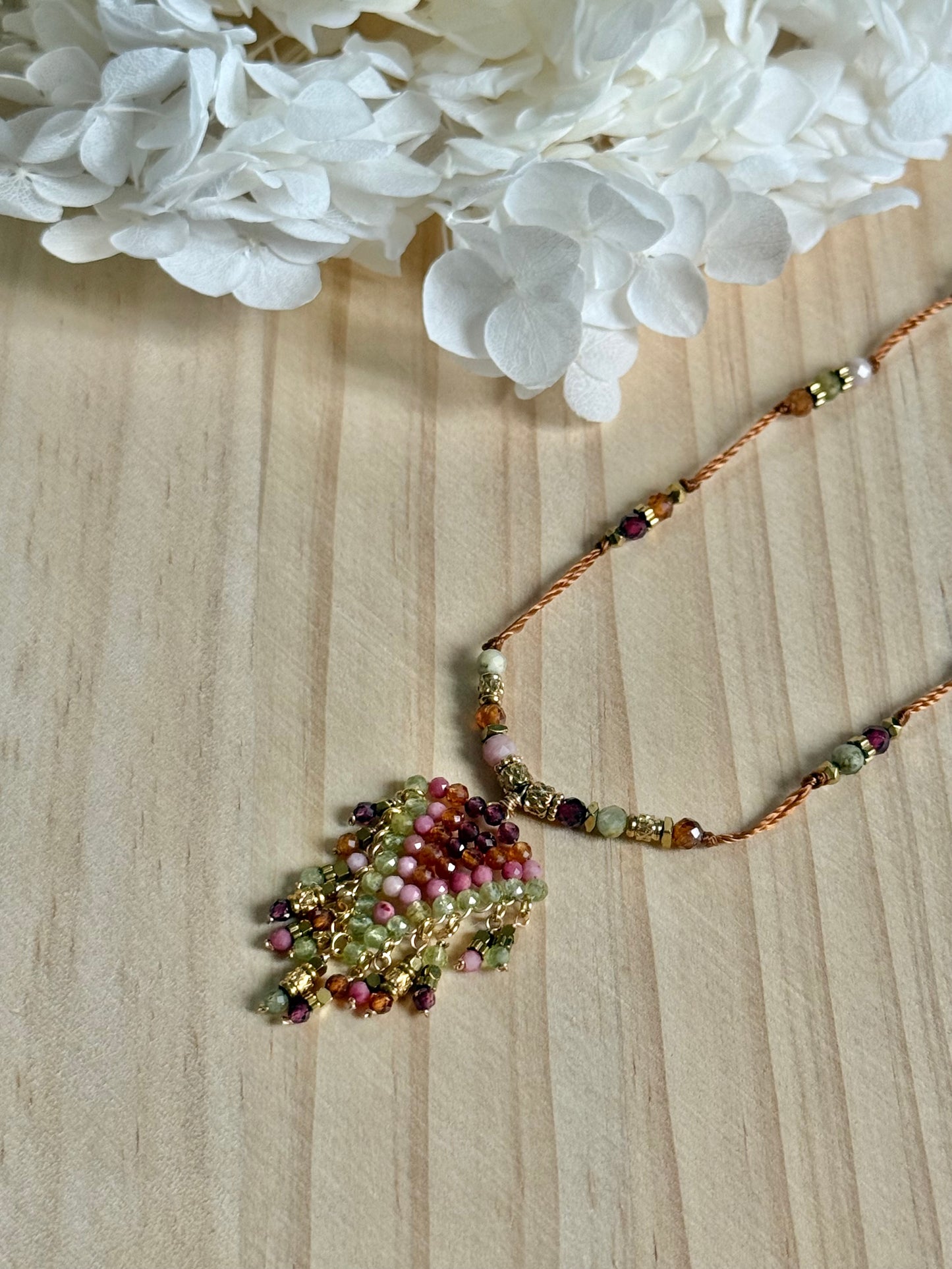 Collier Maya rose