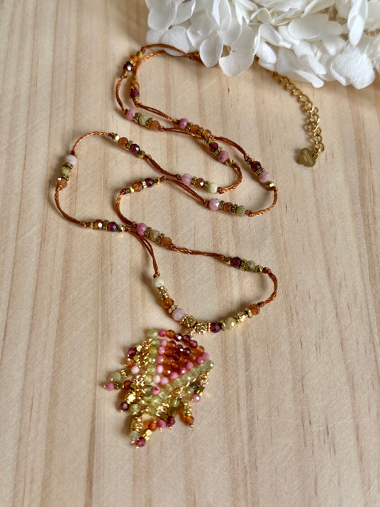 Collier Maya rose