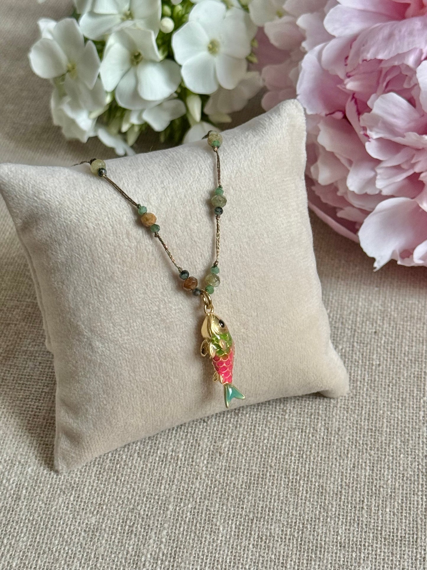 Collier Valentine rose