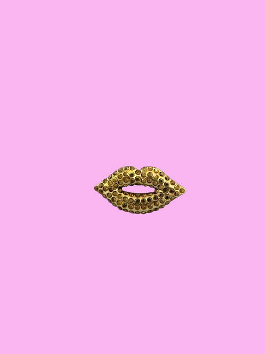 Broche Kiss dorée